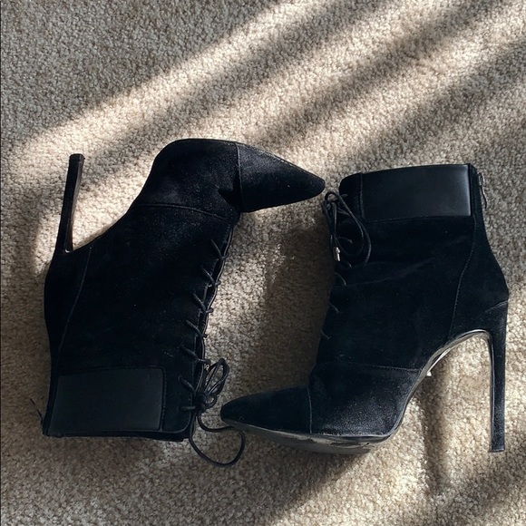 Suede Ankle Booties - Picture 1 of 3